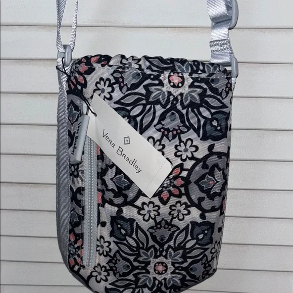 NWT Vera Bradley Floral Crossbody Bag - Gray - Picture 2 of 6